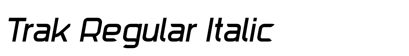 Trak Regular Italic